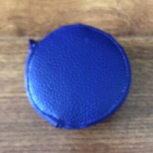 Vegan leather round double zip coin purse